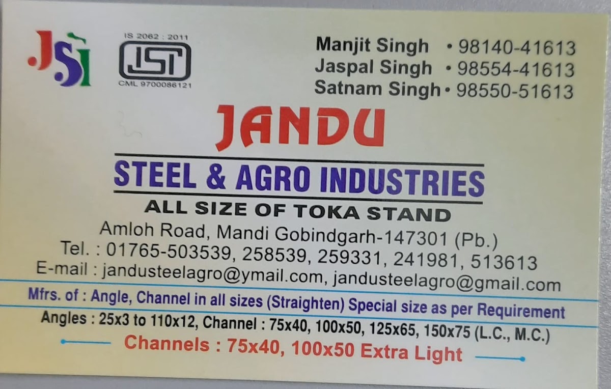 JANDU STEEL & AGRO INDUSTRIES- MS ANGLE